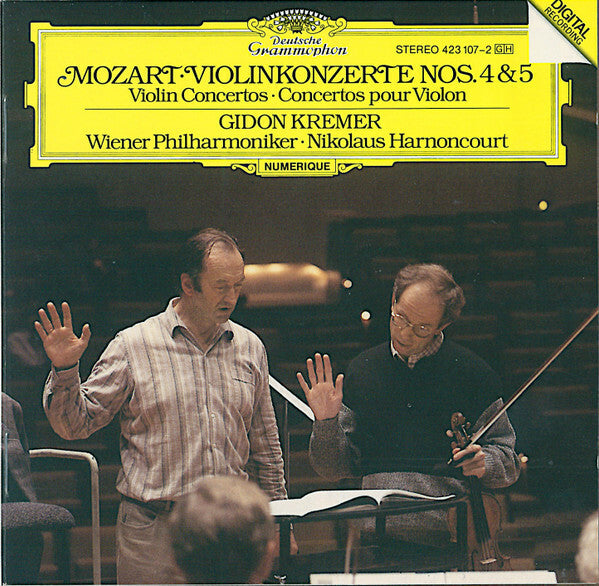 Livrenpoche : Mozart* ? Gidon Kremer ? Wiener Philharmoniker ? Nikolaus Harnoncourt - Violinkonzerte Nos. 4 & 5 - Mozart ? Gidon Kremer ? Wiener Philharmoniker ? Nikolaus Harnoncourt - CD
