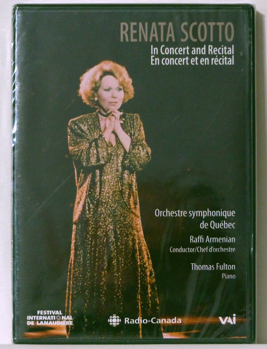 Livrenpoche : Renata Scotto, Orchestre Symphonique De Québec, Raffi Armenian, Thomas Fulton - In concert and recital = en concert et en récital - Renata Scotto, Orchestre Symphonique De Québec, Raffi Armenian, Thomas Fulton - DVD