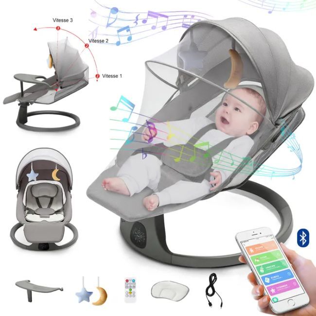 Livrenpoche : Balancelle Transat Bébé Électrique 3 en 1 avec Télécommande -  - Divers