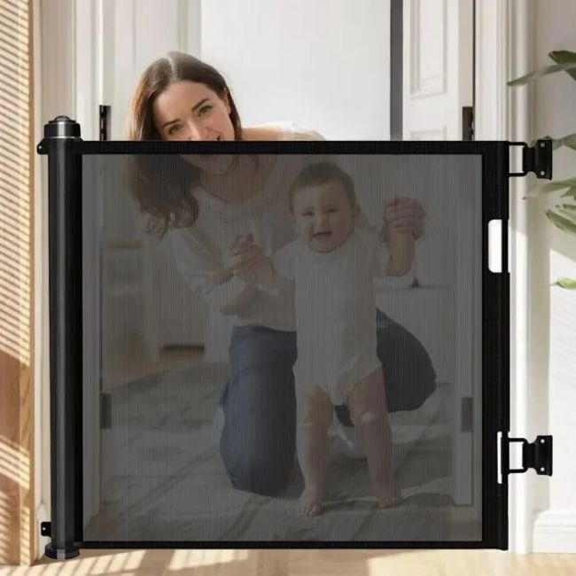 Livrenpoche : Barrière De Sécurité Extensible Rétractable de 0 à 150 cm, Pour escalier de bébé ou Animaux -  - Divers