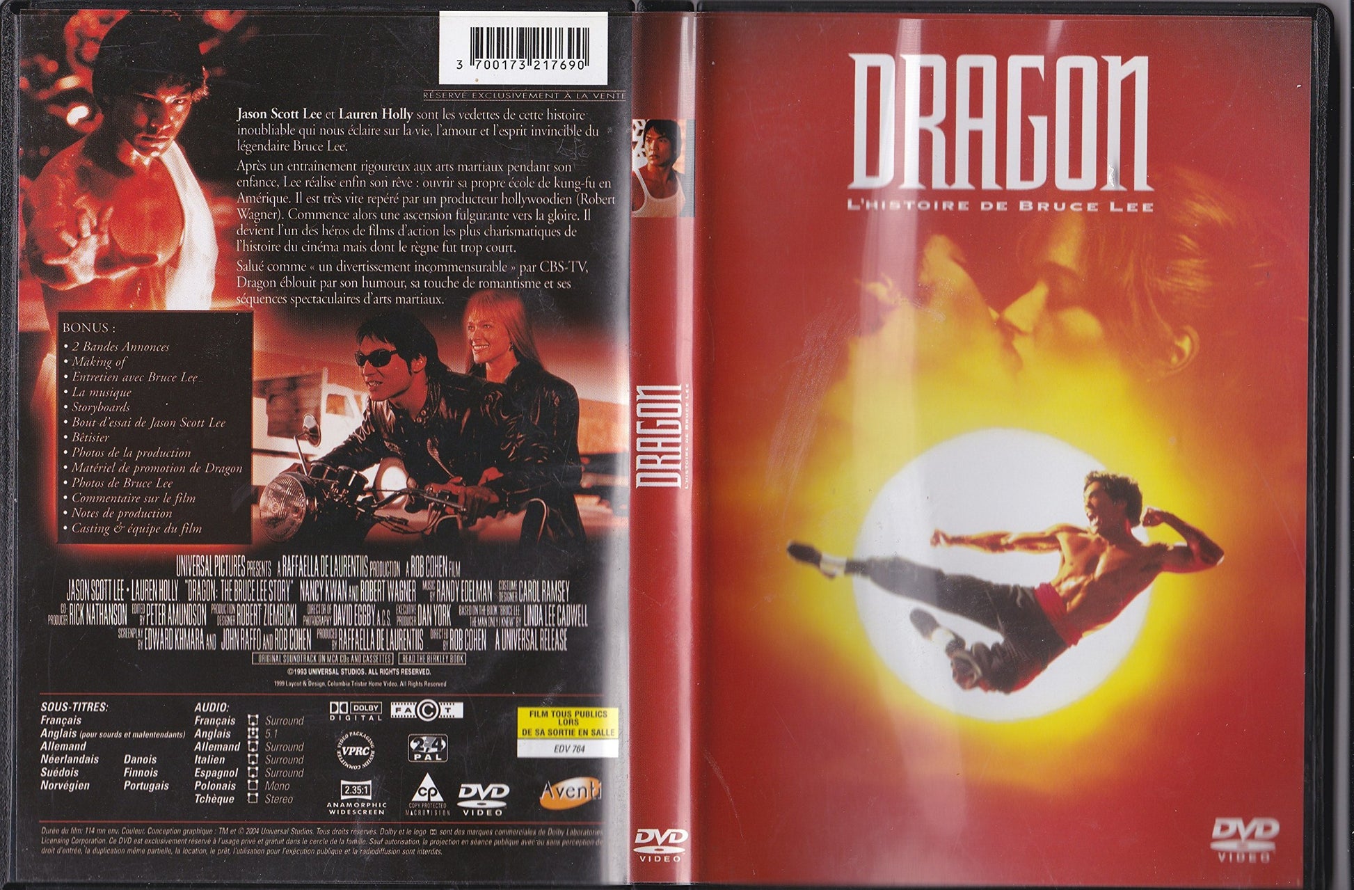 Livrenpoche : Dragon, l'histoire de Bruce Lee - Rob Cohen - DVD
