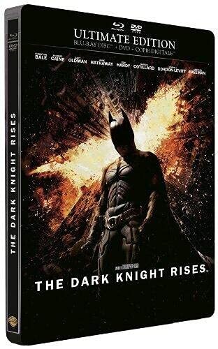 Livrenpoche : Batman-The Dark Knight Rises (Ultimate Edition boîtier SteelBook-Combo Blu-Ray + DVD + Copie Digitale) - Christopher Nolan - DVD