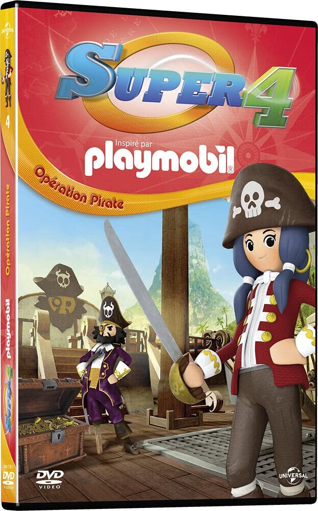 Livrenpoche : Super 4 (inspiré par Playmobil) -4-Opération Pirate - Arnaud Bouron, Cyril Adam - DVD