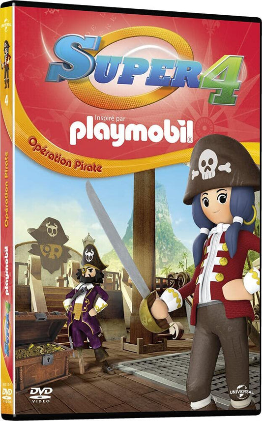 Livrenpoche : Super 4 (inspiré par Playmobil) -4-Opération Pirate - Arnaud Bouron, Cyril Adam - DVD