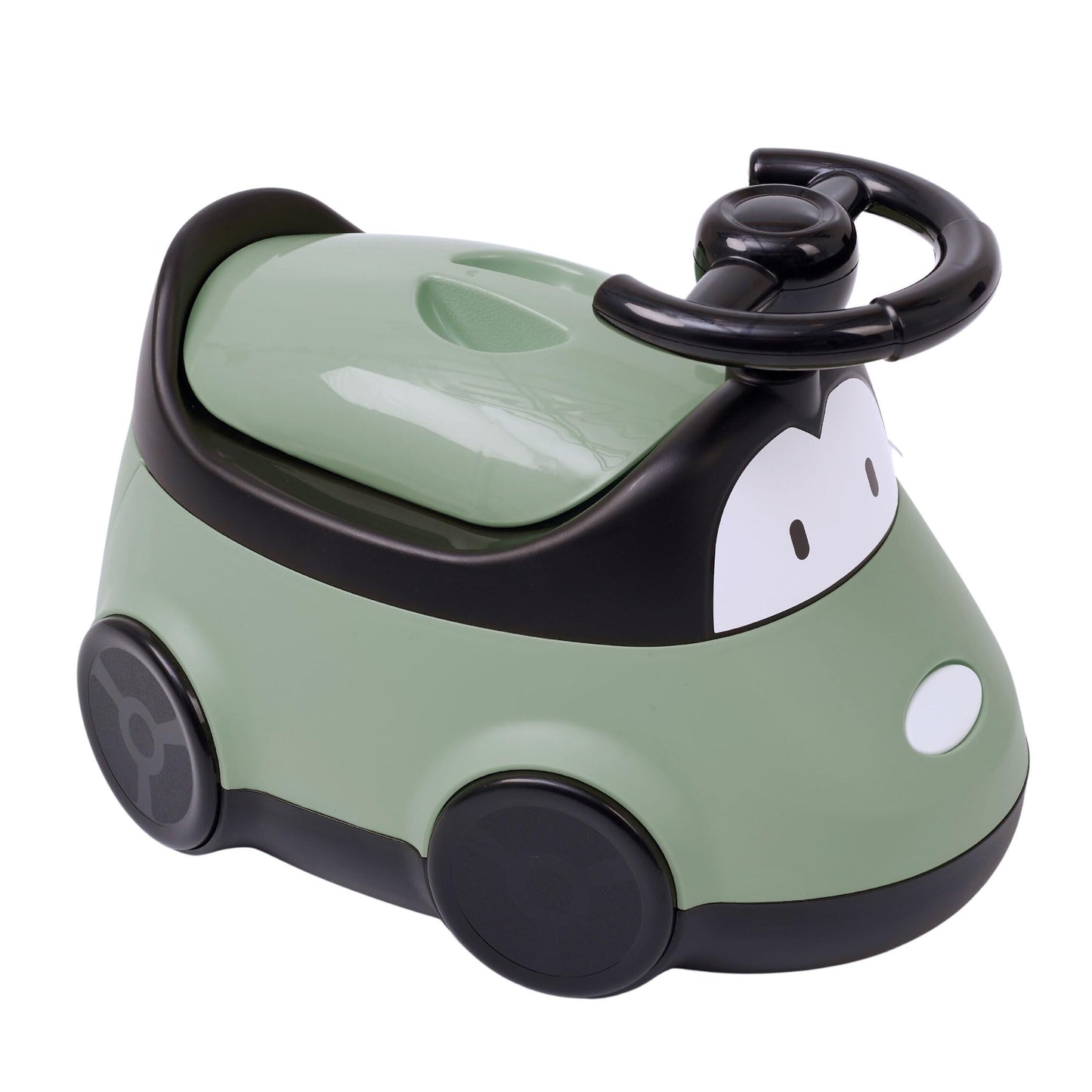 Livrenpoche : Thermobaby - Pot ludique voiture - Pot pour bébé amusant - Toilette enfant - Pot design voiture avec volant - Pot dapprentissage de la propreté - Vert sauge - 18+ mois -  - Divers