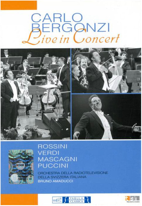Livrenpoche : Carlo Bergonzi, Rossini*, Verdi*, Mascagni*, Puccini*, Orchestra Della Radio Televisione Della Svizzera Italiana, Bruno Amaducci - Live in Concert - Verdi, Carlo Bergonzi, Rossini, Mascagni, Puccini, Orchestra Della Radio Televisione Della Svizzera Italiana, Bruno Amaducci - DVD