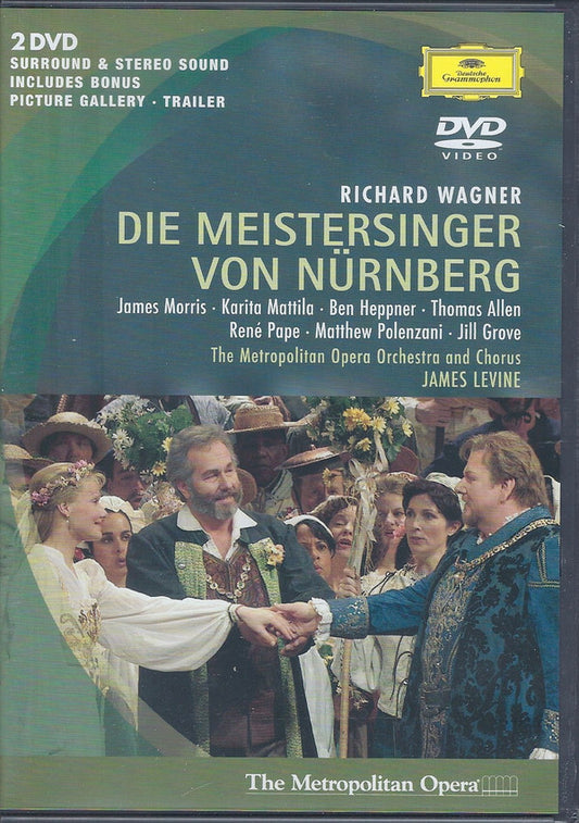 Livrenpoche : Richard Wagner, James Morris (5), Karita Mattila, Ben Heppner, Thomas Allen, René Pape, Matthew Polenzani, Jill Grove, The Metropolitan Opera Orchestra* and Chorus*, James Levine (2) - Die Meistersing - Thomas Allen, Richard Wagner, James Levine (2), James Morris (5), The Metropolitan Opera Orchestra And Chorus, Karita Mattila, Ben Heppner, René Pape, Matthew Polenzani, Jill Grove - DVD