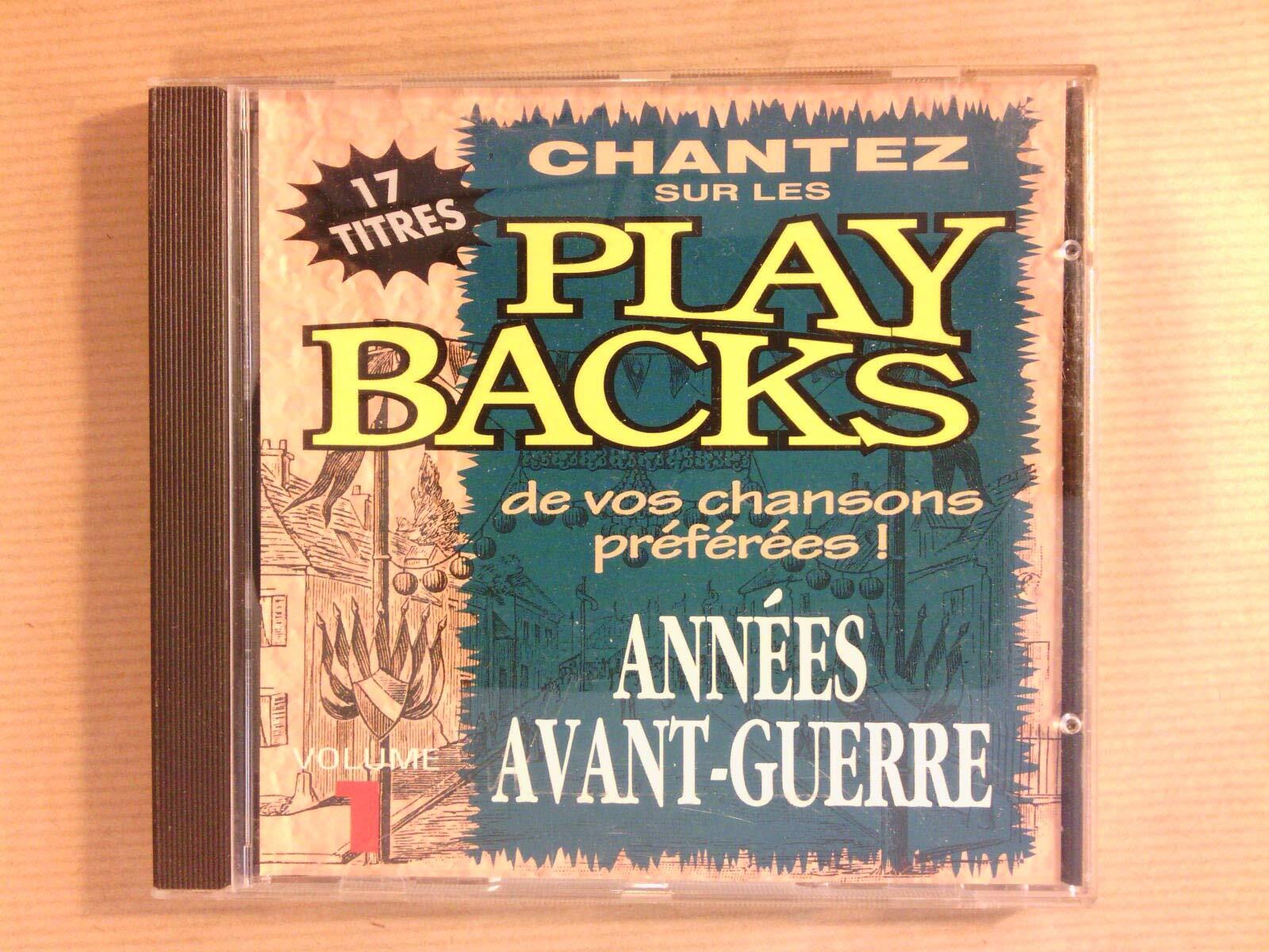 Livrenpoche : Play-Back Vol 1 années d'avant-Guerre - Compilation - CD
