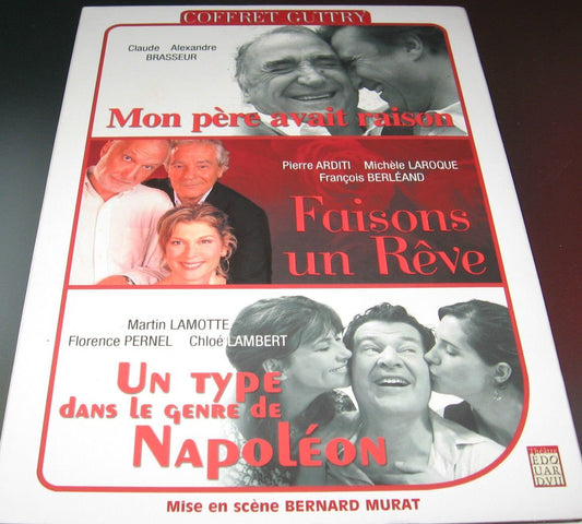 Livrenpoche : coffret 3 DVD Sacha GUITRY : Mon père avait raison, Faisons un rêve, Un type dans le genre Napoléon - Bernard Murat, Emmanuel Murat - DVD