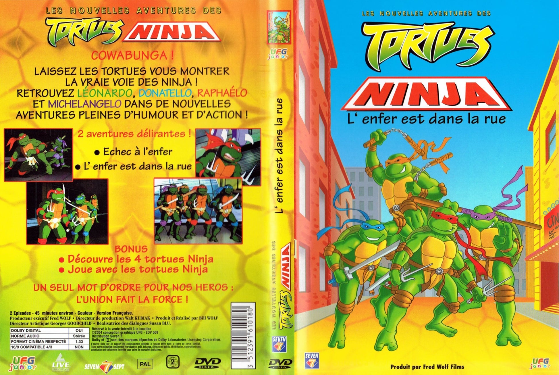 Les Nouvelles Aventures des Tortues Ninja-l'enfer est dans la Rue - XXX - DVD