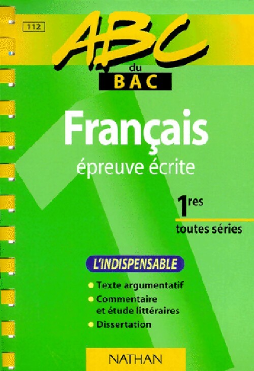 Livrenpoche : Français - Epreuve Ecrite Premières - Inconnu - Livre