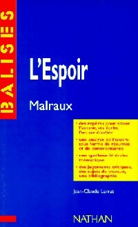 L'espoir - André Malraux -  Balises - Livre