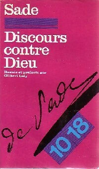 Livrenpoche : Discours contre Dieu - D.A.F. Marquis De Sade - Livre