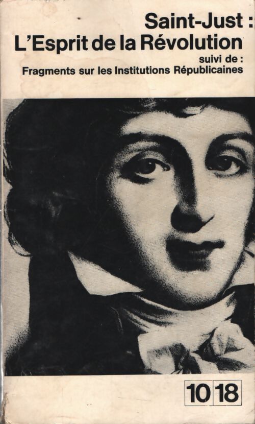 L'esprit de la révolution - Louis-Antoine Saint-Just - Livre