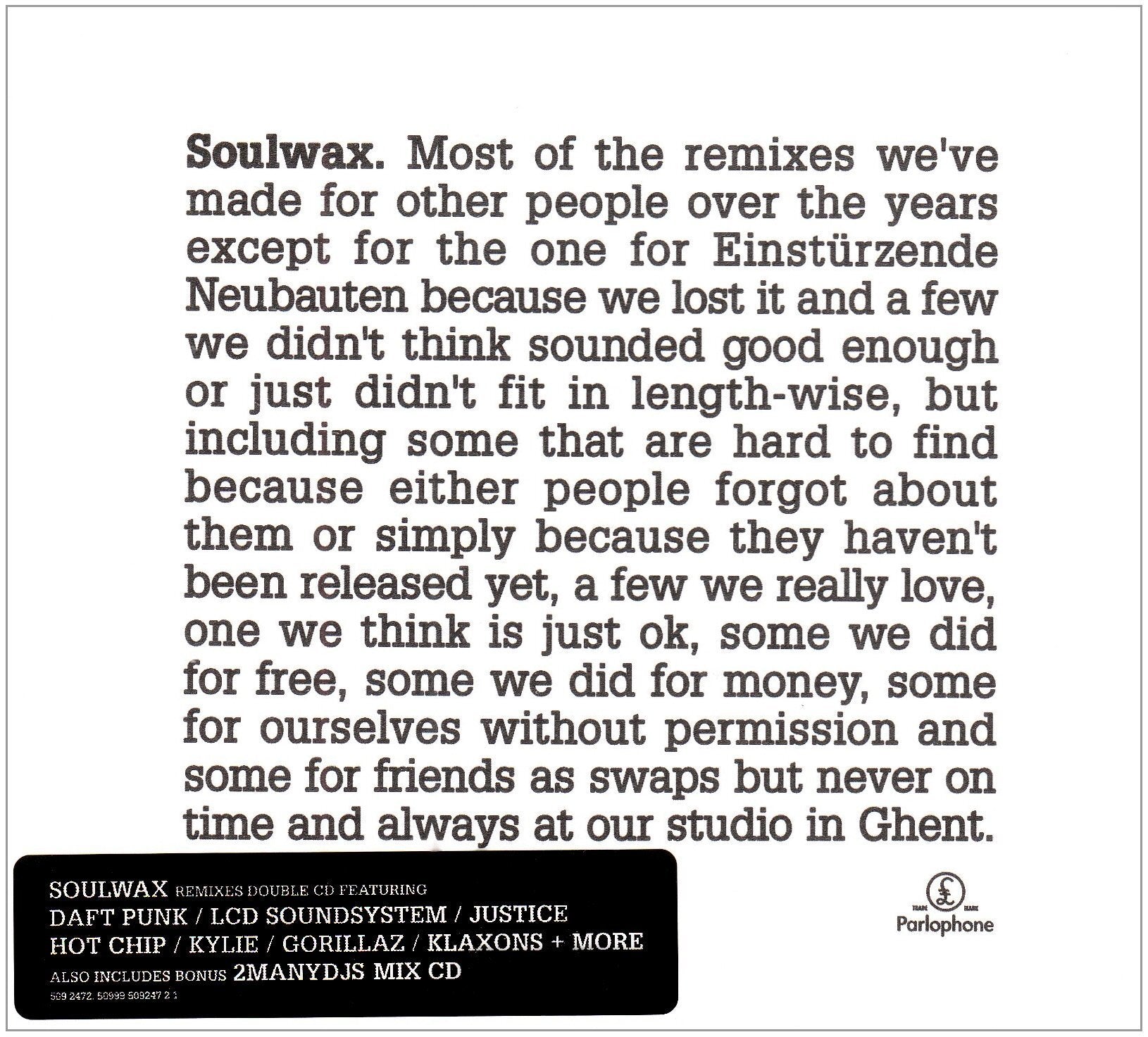 Soulwax - Wise, but including some that are hard to find beca - Soulwax - CD