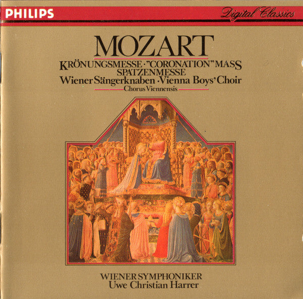 Mozart* · Wiener Sängerknaben* = Vienna Boys' Choir* · Chorus Viennensis · Wiener Symphoniker · Uwe Christian Harrer - Krönungsmesse = Coronation Mass In C Major, K. 317 / Spatzenmesse - Mozart · Wiener Sängerknaben = Vienna Boys' Choir · Chorus Viennensis · Wiener Symphoniker · Uwe Christian Harrer - CD