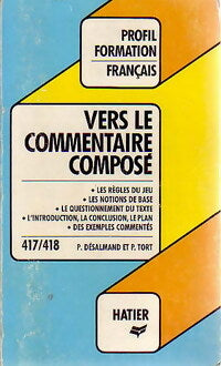 Livrenpoche : Vers le commentaire composé - Paul Desalmand - Livre