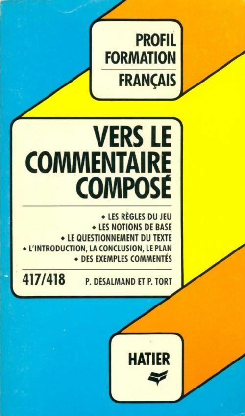 Livrenpoche : Vers le commentaire composé - Paul Desalmand - Livre
