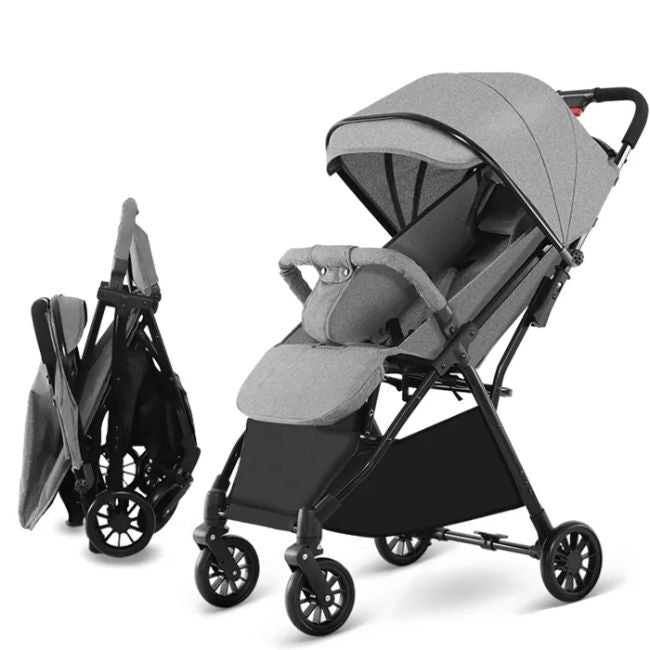 Poussette citadine compacte KITYTETY - De la naissance à 3 ans - Putter double sens, Dossier réglable, Double Frein - Gris -  - Divers