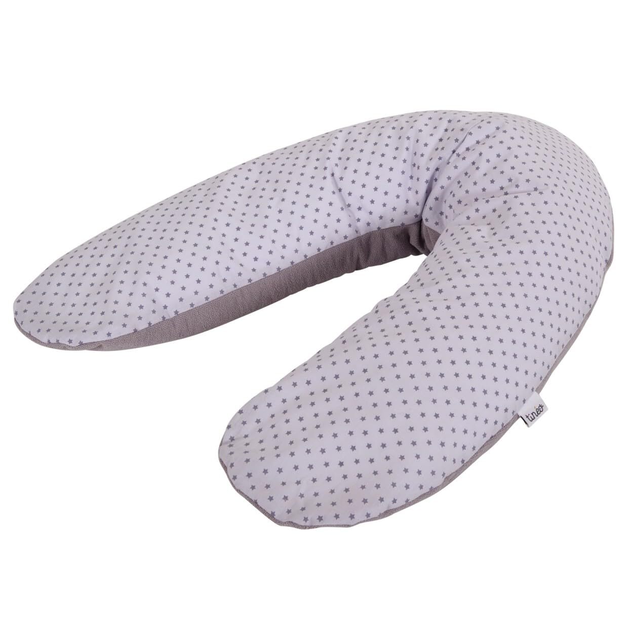 Coussin de maternité et d'allaitement éponge gris, étoiles -  - Divers