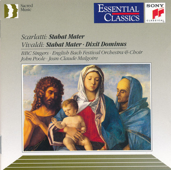 BBC Singers, English Bach Festival Baroque Orchestra   & Chorus*, John Poole (2), Jean-Claude Malgoire - Scarlatti: Stabat Mater / Vivaldi: Stabat Mater - Dixit Dominus - Jean-Claude Malgoire, BBC Singers, English Bach Festival Baroque Orchestra   & Chorus, John Poole (2) - CD