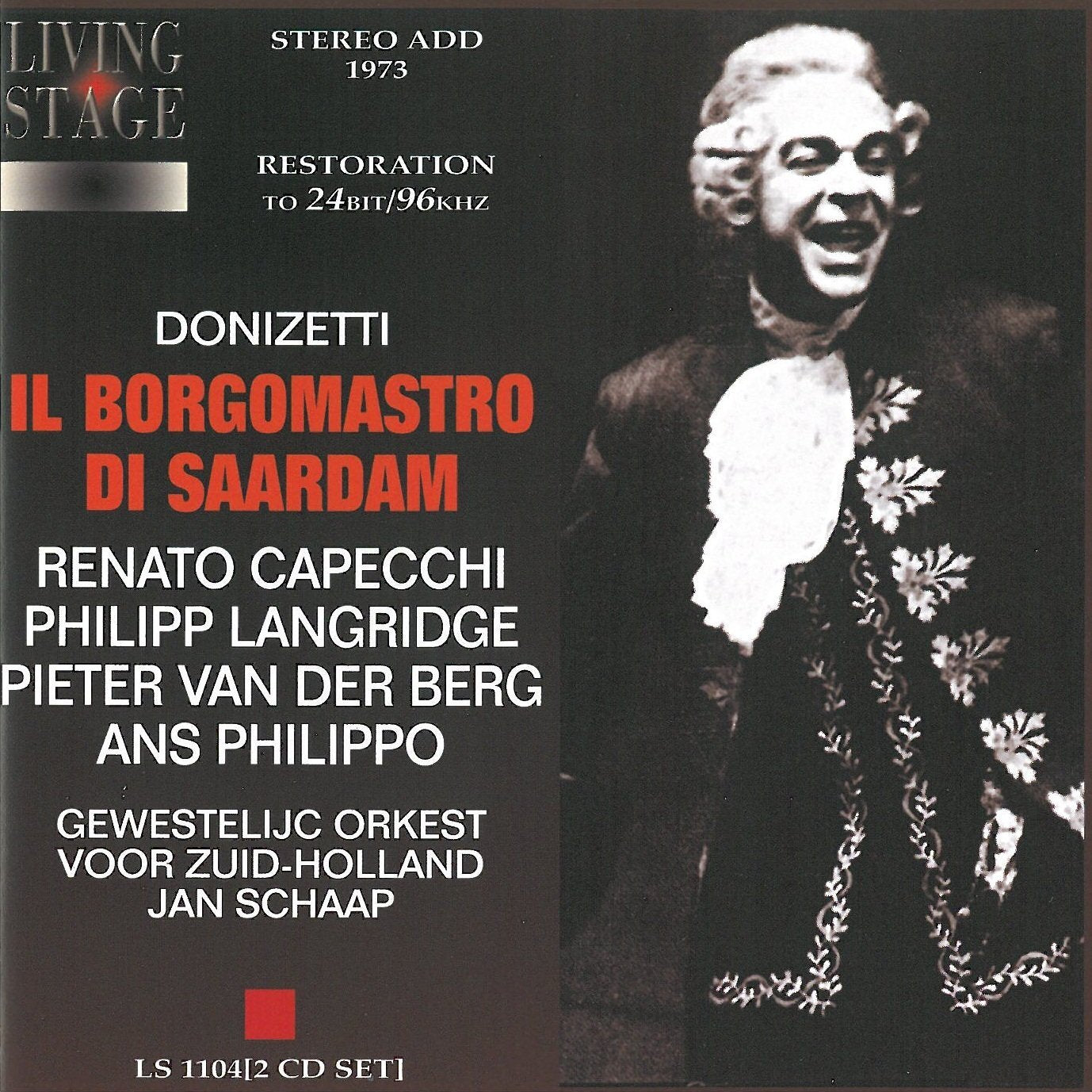 IL BORGOMASTRO DI SAARDAM -Gaetano Donizetti - Renato  Capecchi - Philip Langdridg, Renato  Capecchi - Philip Langdridge - Ans Philipp - CD