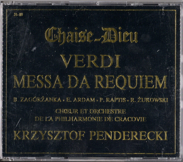 Krzysztof Penderecki - Messa Da Requiem de Verdi - Verdi, Chur De La Philharmonie De Cracovie, Orchestre De La Philharmonie De Cracovie - CD