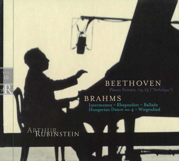 Beethoven - Piano sonata op.13 , intermezzos, rhapsodies, ballade, hungarian dance no.4, wiegenlied - Brahms, Beethoven, arthur rubinstein - CD