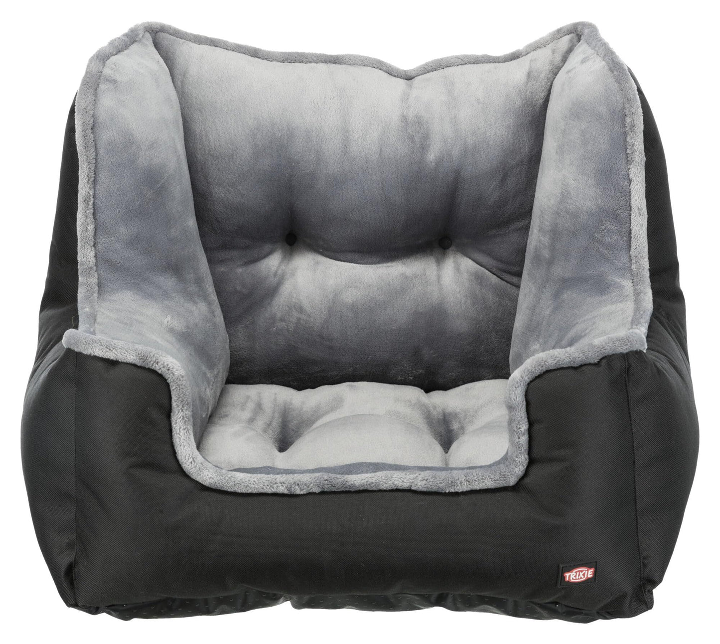 Trixie - Siège auto et lit de voyage rembourrés et doux, noir, gris, capacité de charge de 15 kg -  - Divers