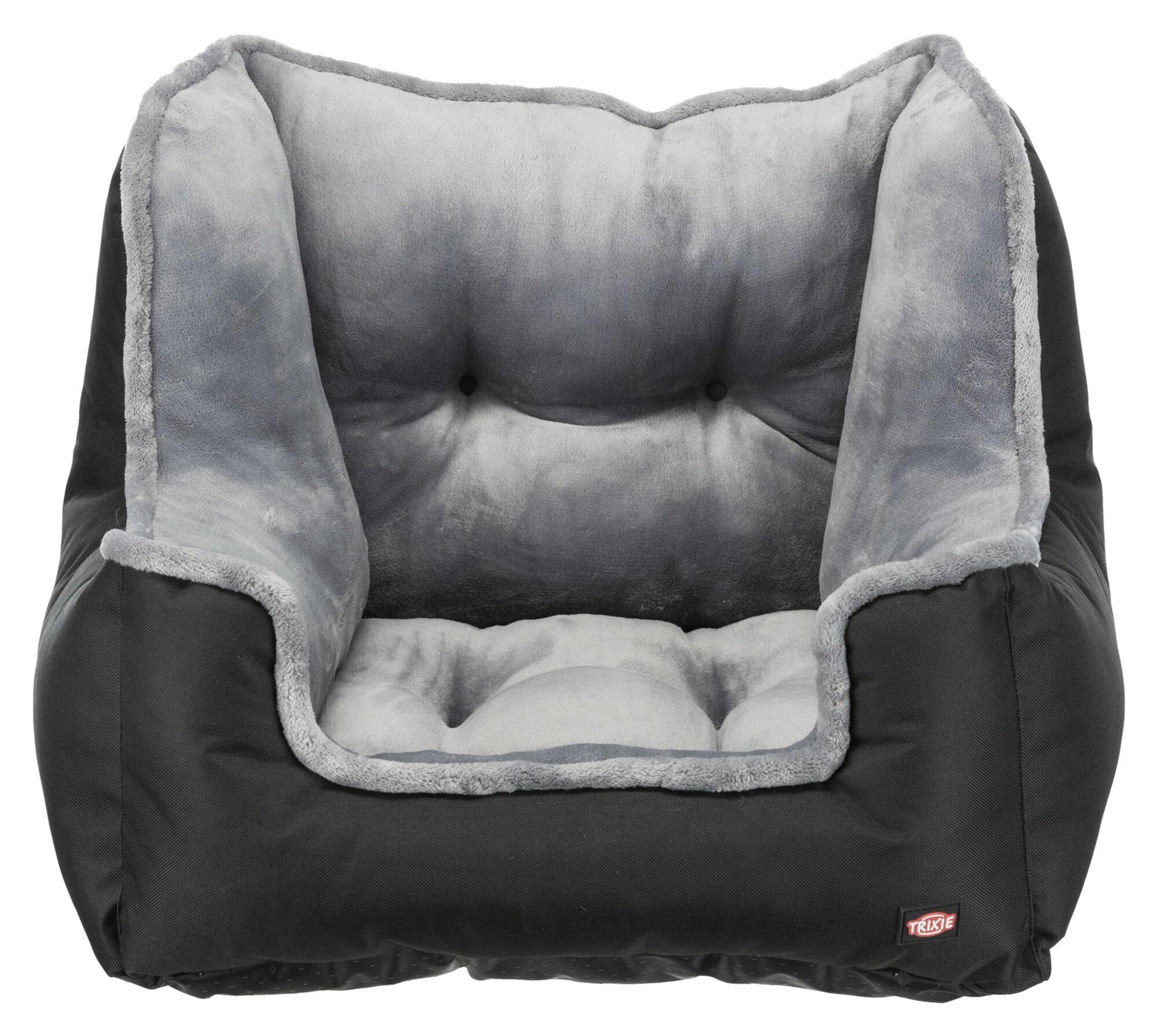 Trixie - Siège auto et lit de voyage rembourrés et doux, noir, gris, capacité de charge de 15 kg -  - Divers