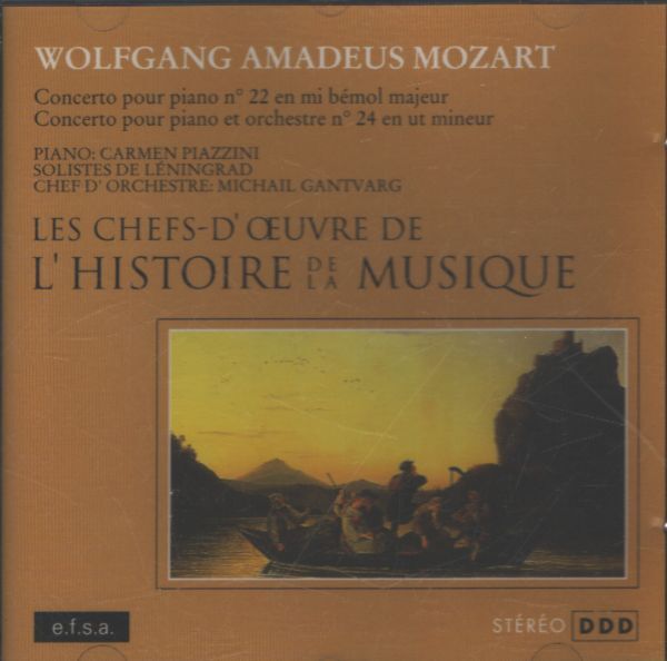 Les chefs d'?uvre de l'histoire de la musique : Mozart - Concerto pour piano n°22 & 24 - Mozart - CD