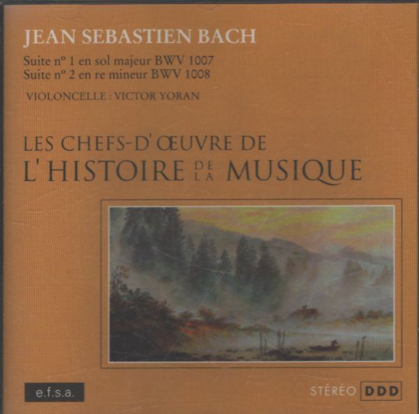Les chefs d'?uvre de l'histoire de la musique : Bach - Suite n°1 BWV 1007 & suite n°2 BWV 1008 - Bach - CD