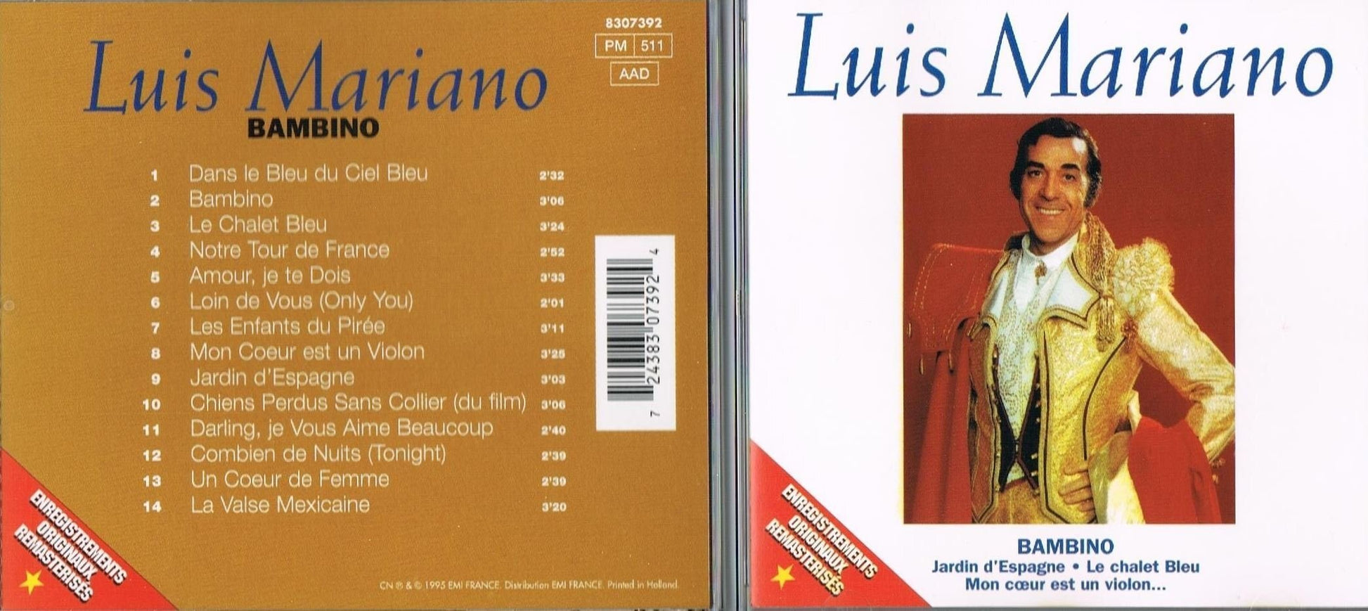Bambino - Luis Mariano, Laparcerie Miarka - CD