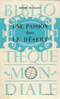 Livrenpoche : Une passion dans le désert - Honoré De Balzac - Livre