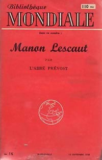 Livrenpoche : Manon Lescaut - Abbé Prévost - Livre