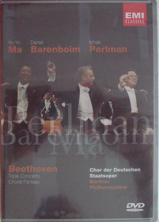 Beethoven* - Yo-Yo Ma, Daniel Barenboim, Itzhak Perlman - Triple Concerto, Choral Fantasy  - Beethoven - DVD