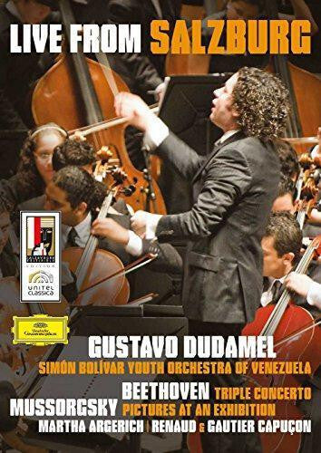 Gustavo Dudamel, Simón Bolívar Youth Orchestra Of Venezuela, Beethoven*, Mussorgsky*, Martha Argerich, Renaud Capuçon, Gautier Capuçon - Live From Salzburg - Gustavo Dudamel And The Simon Bolivar Orch - Beethoven, Martha Argerich, Gustavo Dudamel, Simón Bolívar Youth Orchestra Of Venezuela, Mussorgsky, Renaud Capuçon, Gautier Capuçon - DVD
