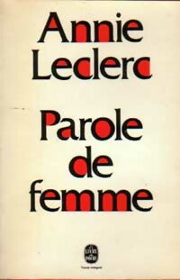 Livrenpoche : Parole de femme - Annie Leclerc - Livre