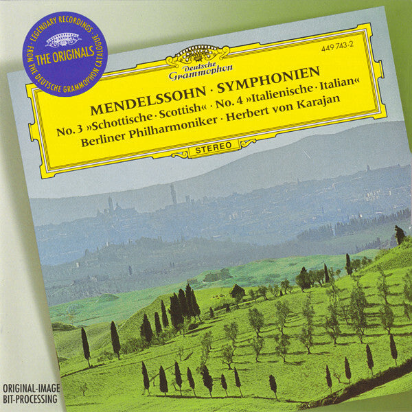 Mendelssohn* - Berliner Philharmoniker, Herbert von Karajan - Symphonien No. 3 »Schottische = Scottish« · No. 4 »Italienische = Italian« - Mendelssohn - CD