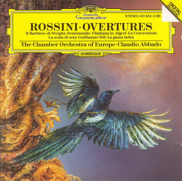 Rossini* - The Chamber Orchestra Of Europe · Claudio Abbado - Overtures (Il Barbiere Di Siviglia · Semiramide · L'Italiana In Algeri · La Cenerentola · La Scala Di Seta · Guilliame Tell · La Gazza Lad - rossini - CD