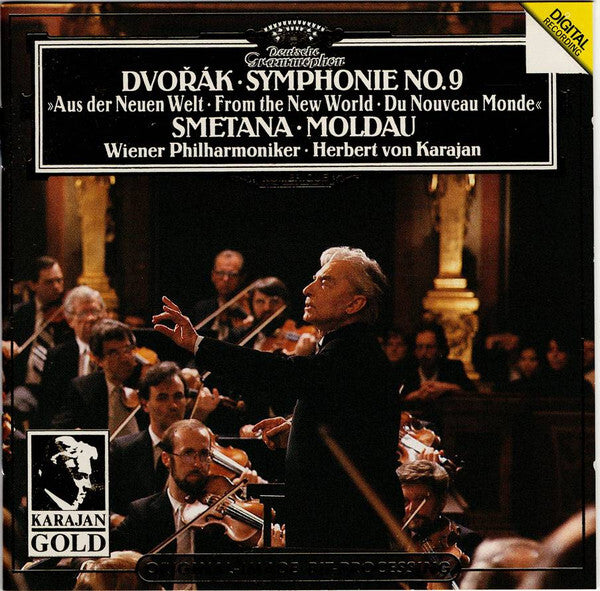 Dvo?ák*, Smetana*, Wiener Philharmoniker, Herbert von Karajan - Dvo?ák: Symphonie No. 9 »Aus Der Neuen Welt = From The New World = Du Nouveau Monde« / Smetana: Moldau - Herbert Von Karajan, Wiener Philharmoniker, Smetana, Dvo?ák - CD