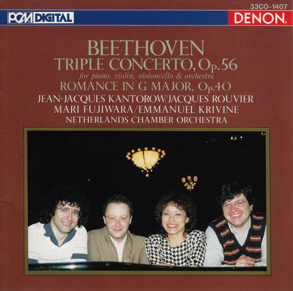 Beethoven* - Jean-Jacques Kantorow, Jacques Rouvier, Mari Fujiwara, Netherlands Chamber Orchestra, Emmanuel Krivine - Triple Concerto, Op.56 For Piano, Violin, Violoncello & Orchestra / Romance In G M - Beethoven - CD