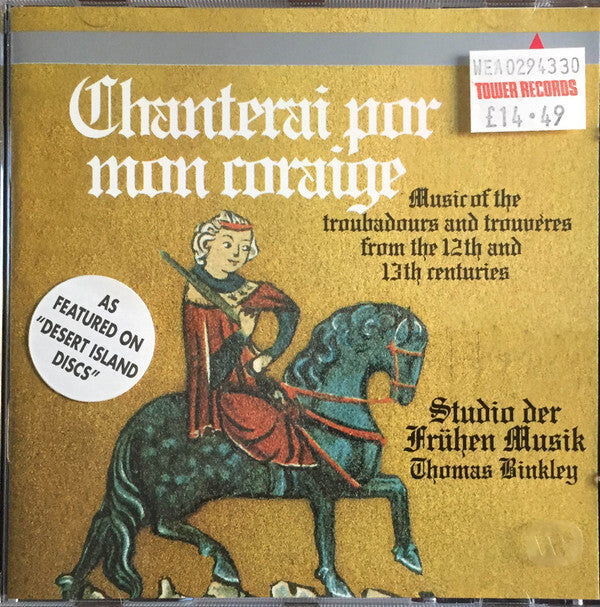 Studio Der Frühen Musik, Thomas Binkley - Chanterai Por Mon Coraige - Studio Der Frühen Musik, Thomas Binkley - CD