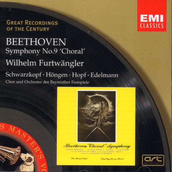 Beethoven* ? Schwarzkopf* · Höngen* · Hopf* · Edelmann* · Chor* Und Orchester der Bayreuther Festspiele · Wilhelm Furtwängler - Symphony No.9 ?Choral? - Beethoven ? Schwarzkopf · Höngen · Hopf · Edelmann · Chor Und Orchester der Bayreuther Festspiele · Wilhelm Furtwängler - CD
