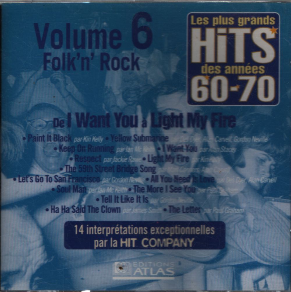 Les plus grands hits des années 60-70 vol 6 : Folk'n' rock - Collectif - CD