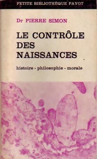 Le contrôle des naissances - Dr Pierre Simon - Livre