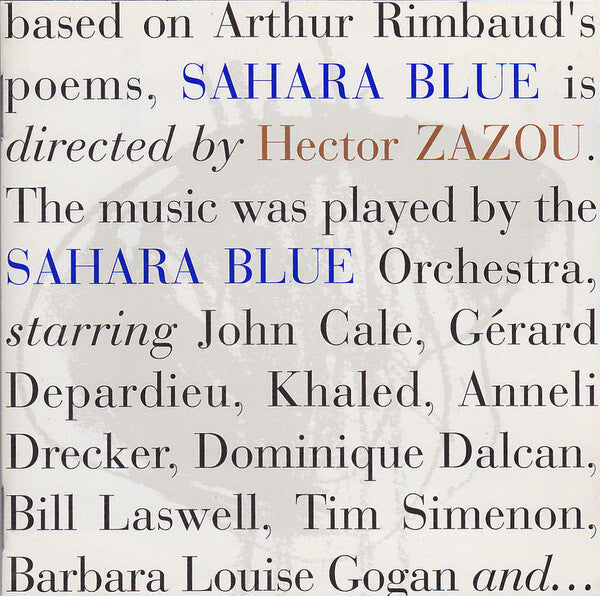 Hector Zazou - Sahara Blue - Hector Zazou - CD