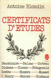 Livrenpoche : Certificats d'études - Antoine Blondin - Livre