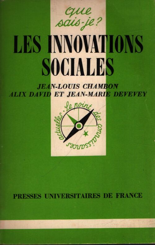 Les innovations sociales - Aurel David, J.-L. Chambon, J.-M. Devevey - Livre