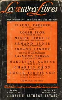 Livrenpoche : C. Farèrre : amitiés... / R. Ikor : la force de l'âge / M. Drouet : Parce que l'eau chantait... / A. Lunel : Les feux de Montparnasse / Etc... - Collectif - Livre